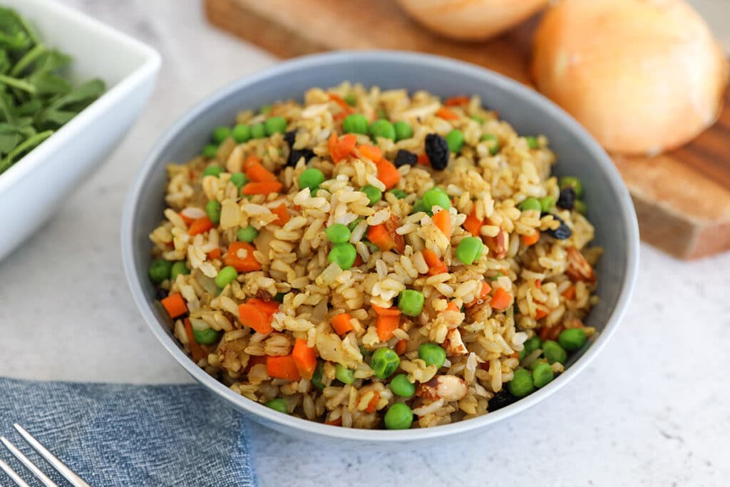 arroz al curry con pasas 3