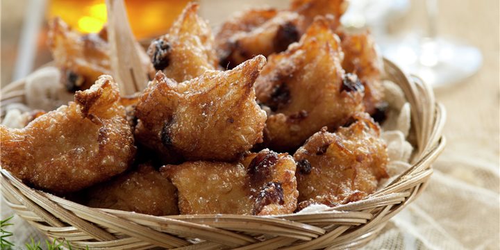 bunuelos con pasas muestra