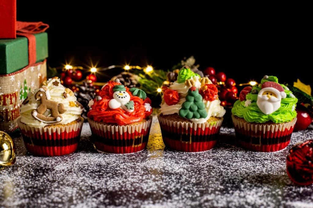 cupcakes navidenos de almendras 1