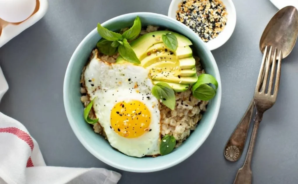 gachas de avena al horno con verduras