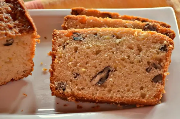 keke de naranja con pecanas