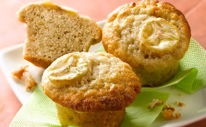 muffins de avena y platano