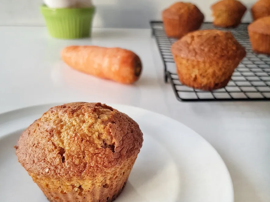 muffins de avena y zanahoria