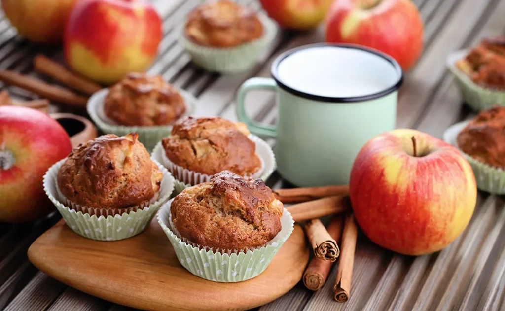 muffins de manzana y avena