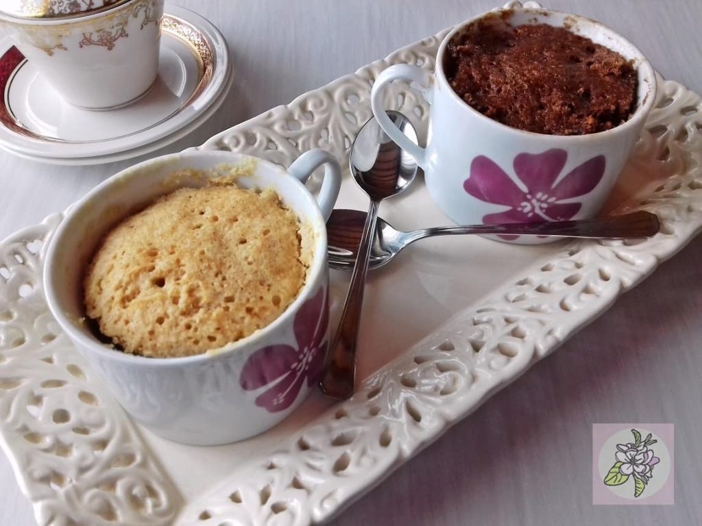 mugcake de vainilla y almendras