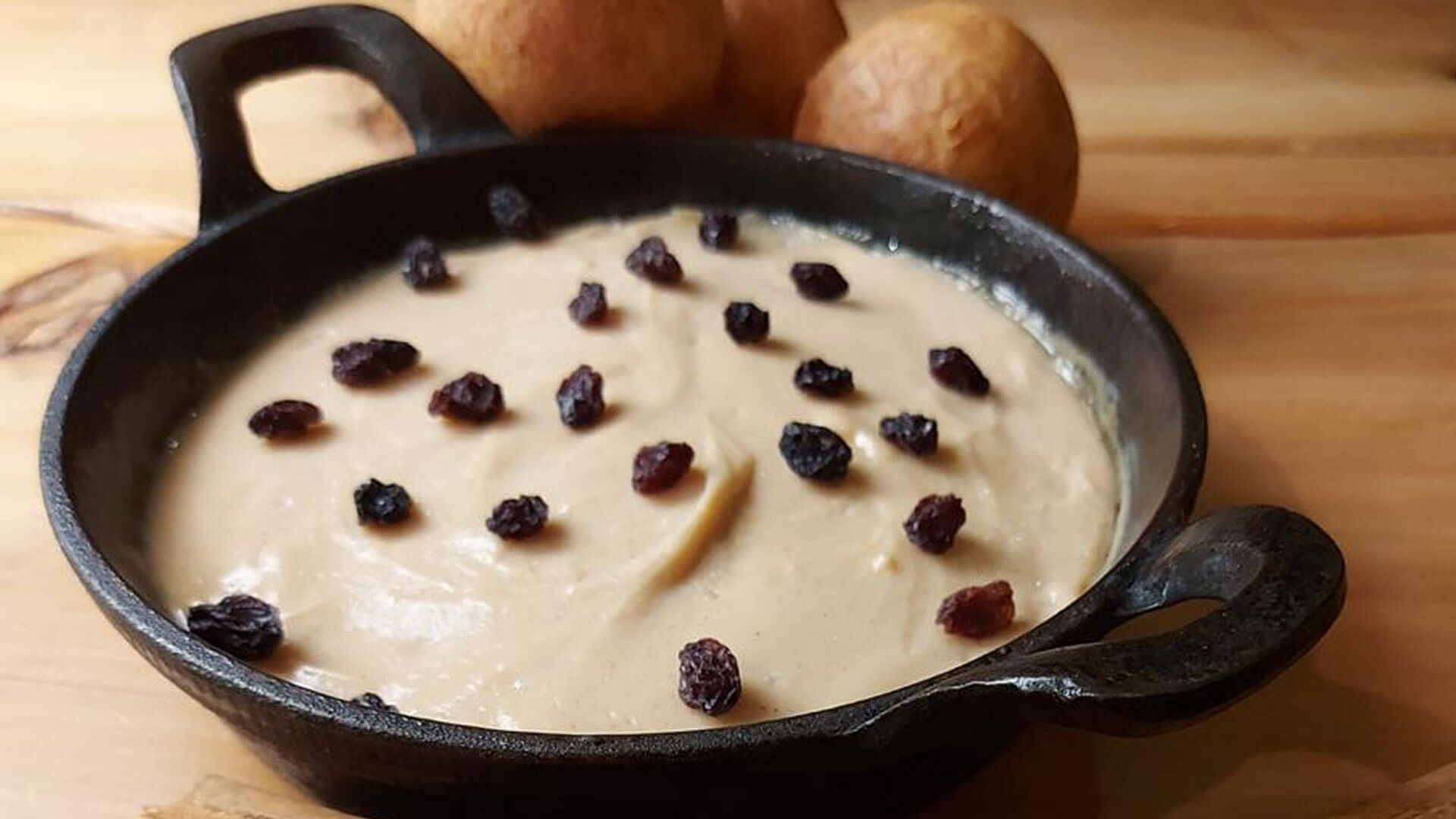 natilla de ron con pasas muestra