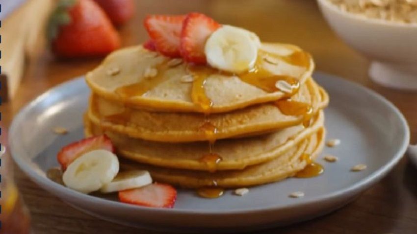 panqueques de avena y platano muestra