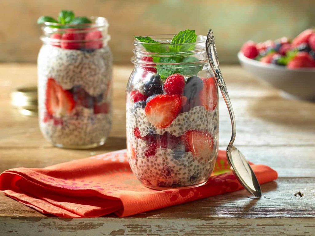 porridge de avena con chia y arandanos 3