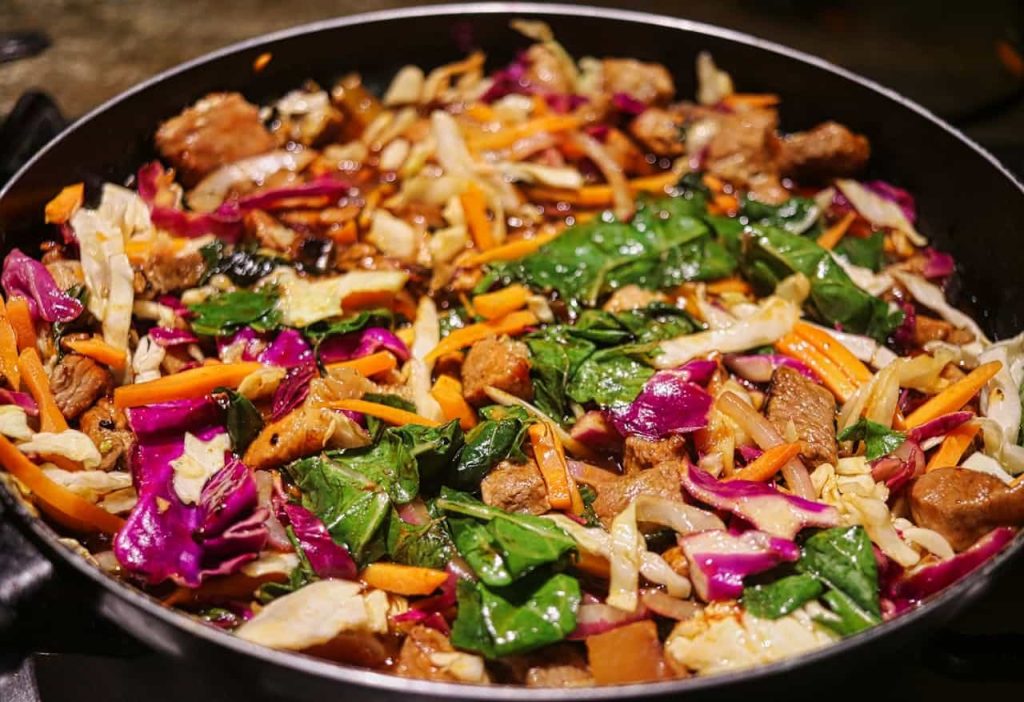 salteado de verduras con avena y vinagreta lima peru campo grande