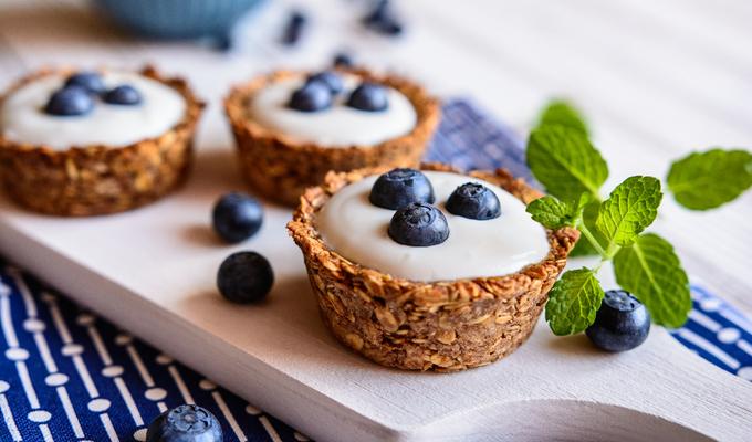 tartaletas de granola de avena y yogur 2