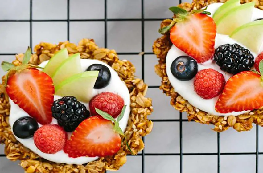 Tartaletas de Granola de Avena y Yogur: Bocado Irresistible y Nutritivo 1 tartaletas de granola de avena y yogur