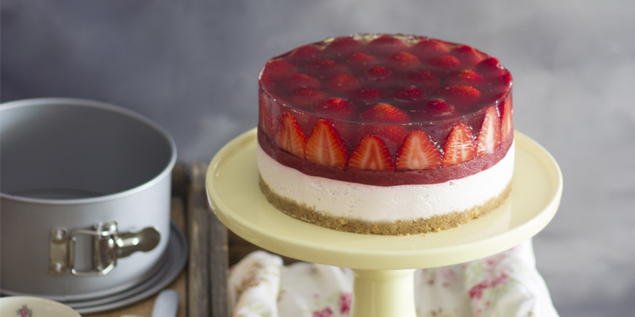 cheesecake con gelatina de fresa campo grande peru lima y provincias