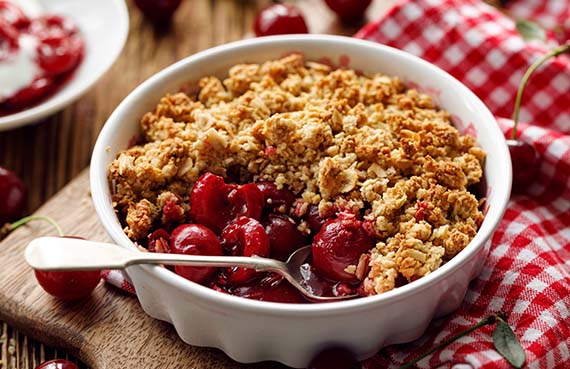 crumble de cerezas 3