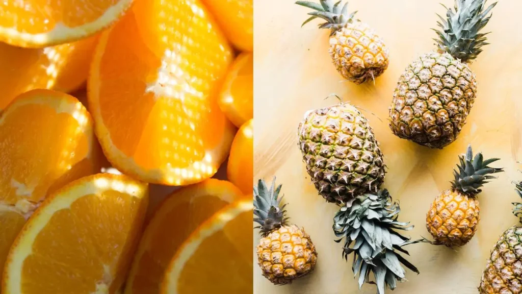 licuado de pina y naranja