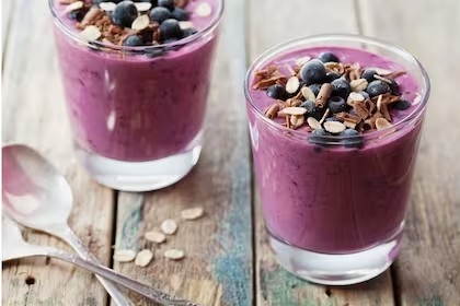 mousse de arandanos