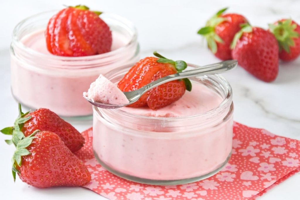 mousse de gelatina de fresa 1