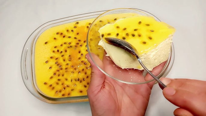 postre de gelatina de pina con maracuya muestra
