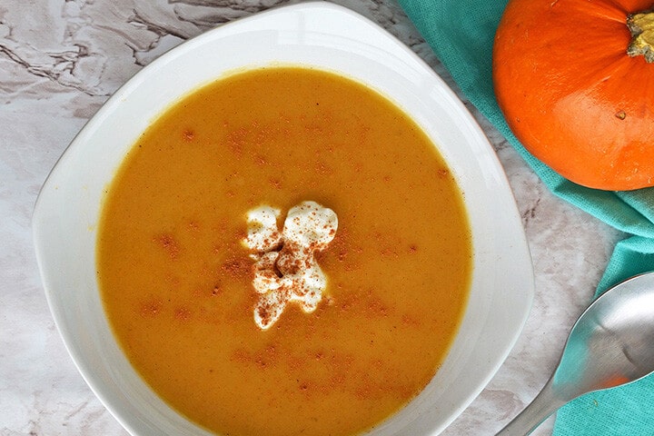 crema de avena con calabaza y manzana min