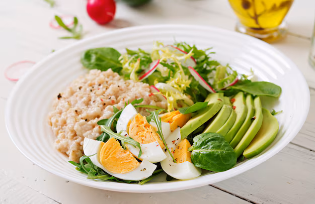 gachas de avena al horno con verduras