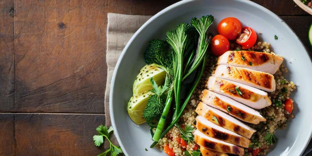 quinua con pollo y tomates