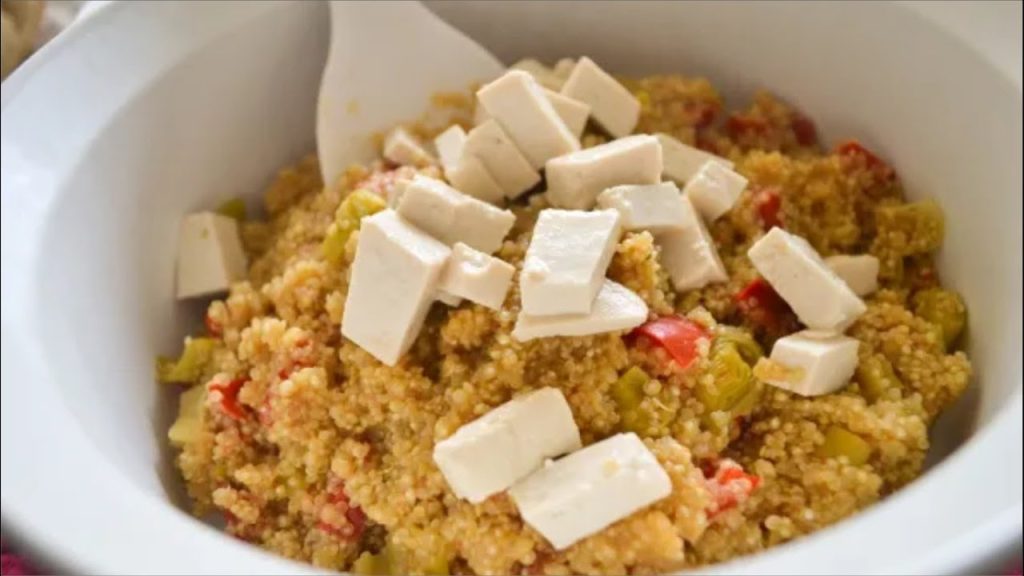 quinua con queso y pimenton