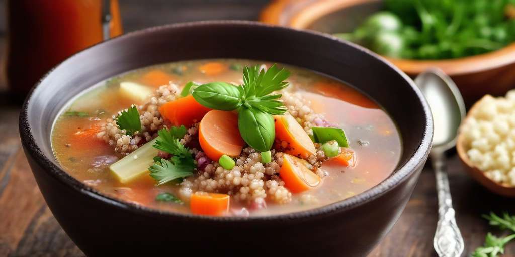 sopa de quinua con zanahorias