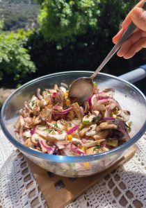 ceviche de champinones