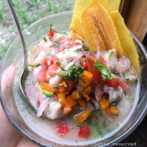 ceviche de congrio rojo