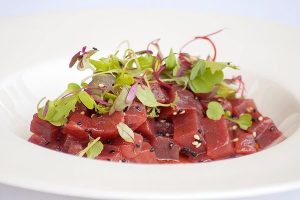 ceviche de pescado atun