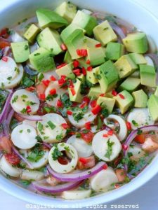 champinones en salsa de ceviche